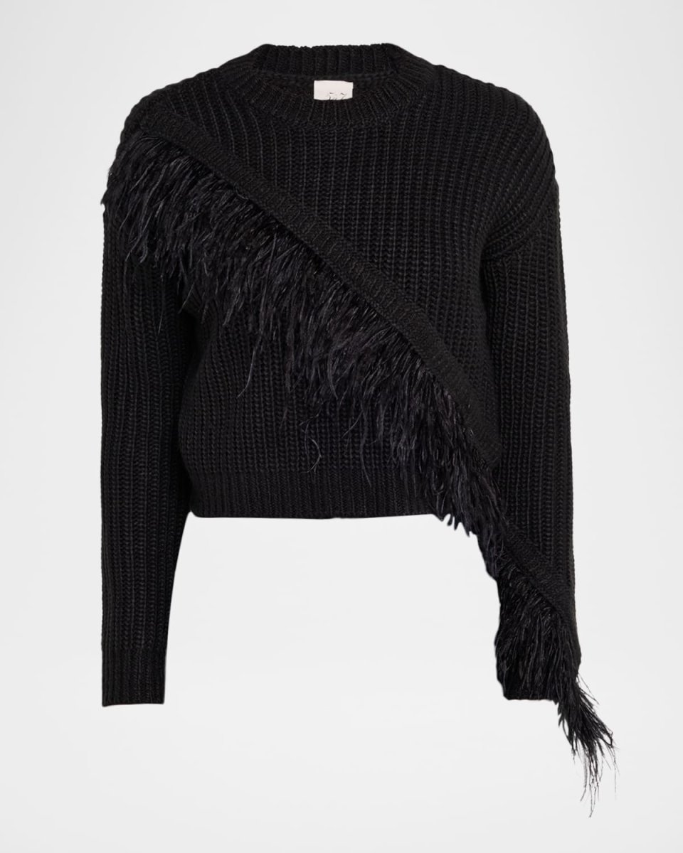 Kaelie Feathered Fringe Sweat
